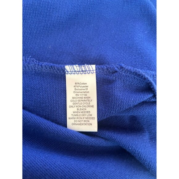 Quacker Factory Womens L Blue & Gold Zip-Up Jacket Nautical Blingy - Picture 5 of 10